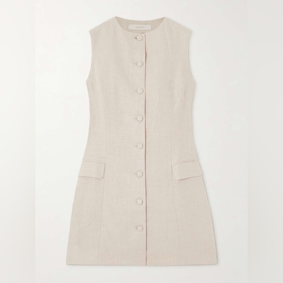 FAITHFULL Jane linen mini dress size US 4 - Picture 2 of 8